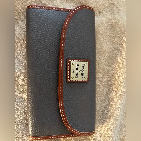 Dooney & Bourke Handbags - Dooney & Bourke Gray and Brown Wallet